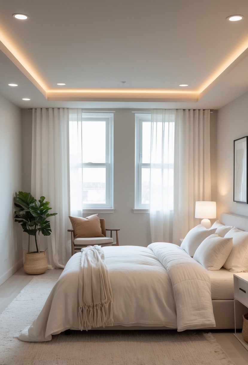 Remove heavy drapery and replace with white sheers or none